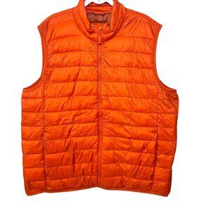Old Navy Men's Orange Puffer Vest Size XXL